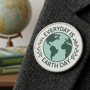 Everyday Is Earth Day - Vintage Green Earth Lover Lapel Pin
