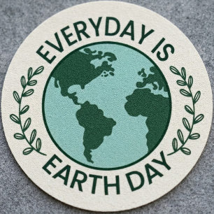 Everyday Is Earth Day - Vintage Green Earth Lover Patch