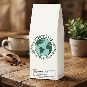Everyday Is Earth Day - Vintage Green Earth Lover Roasted Coffee