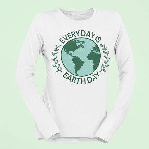 Everyday Is Earth Day - Vintage Green Earth Lover T-Shirt