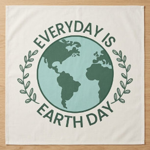 Everyday Is Earth Day - Vintage Green Earth Lover Tablecloth