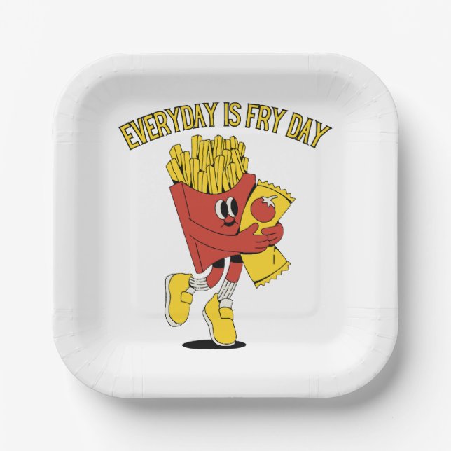 Everyday Is Fry Day Paper Plates (Front)