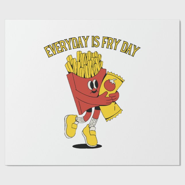 Everyday Is Fry Day Wrapping Paper (Flat)