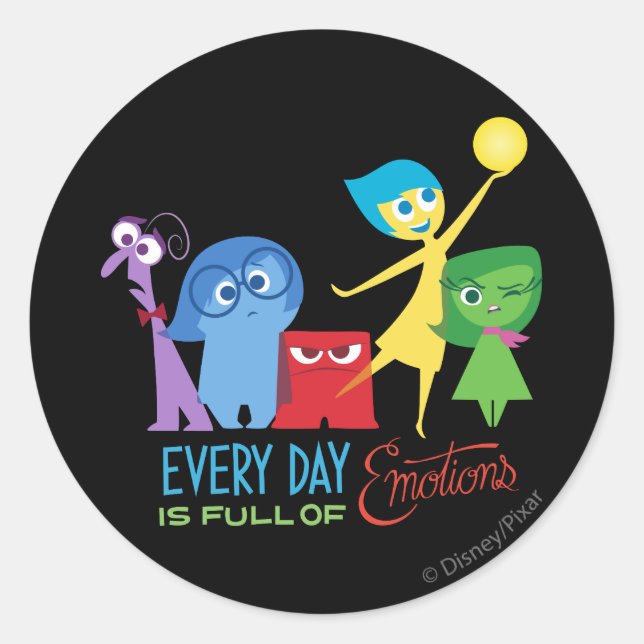 Everyday is Full of Emotions Classic Round Sticker (Front)