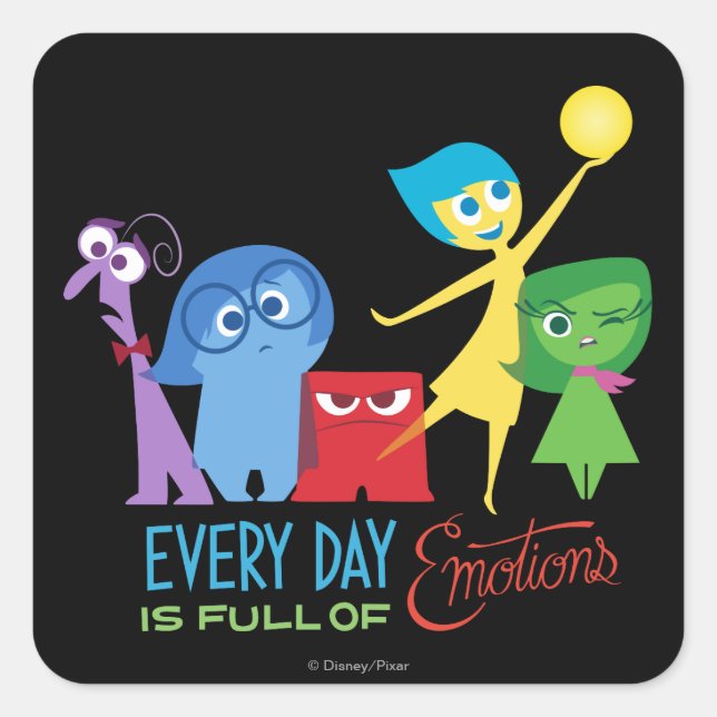 Everyday is Full of Emotions Square Sticker (Front)