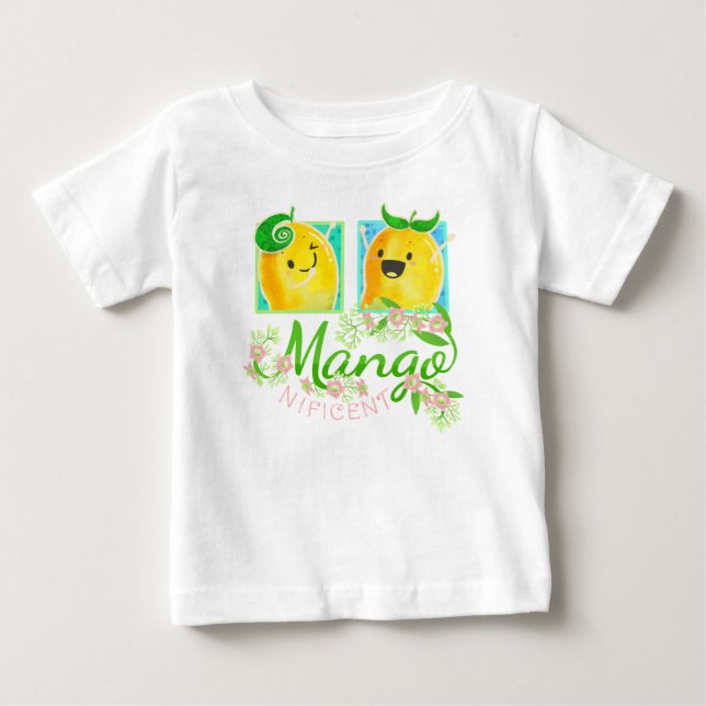 Everyday is Mangonificent - Punny Garden Baby T-Shirt (Front)