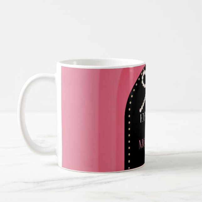 Everyday is Mothers Day Elegance Pink Bow Mug (Left)