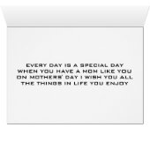 "EVERYDAY IS SPECIAL WITH YOU MOM" (Inside Horizontal (Bottom))