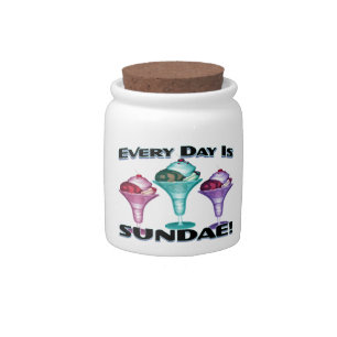Everyday Is Sundae Ice Cream Candy Jar