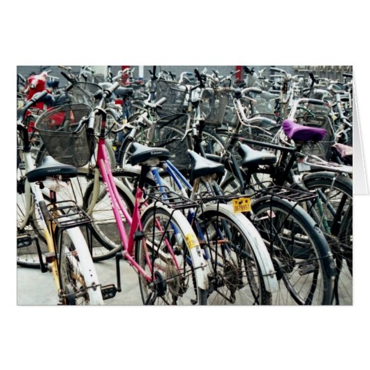Everyday Life in China I: Bicycles Parked Cards (Front Horizontal)