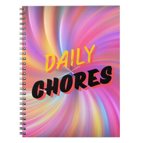 Everyday Routines Daily Chores Spiral Notebook