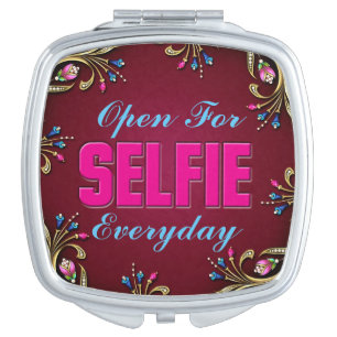 Everyday Selfie Square Compact Mirror