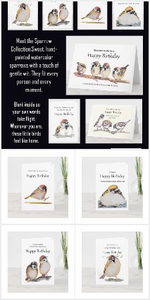 Everyday Sparrow Greeting Cards: Gentle Humor