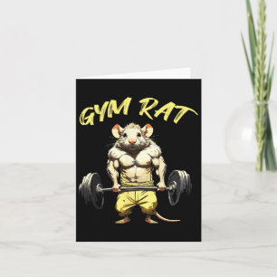 Everyday Staples Gym Rat Fitness Bodybuilding Art Card