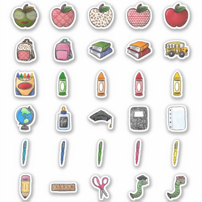 Everyday Teacher School Themed Stickers (Front)