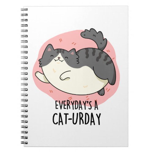 Everydays A Cat_urday Funny Cat Pun  Notebook