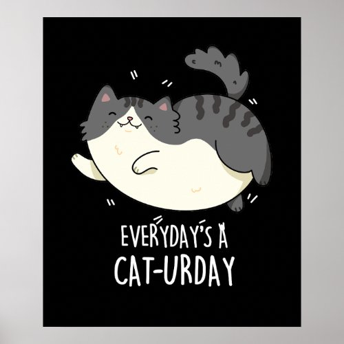 Everydays A Cat_urday Funny Cat Pun  Poster