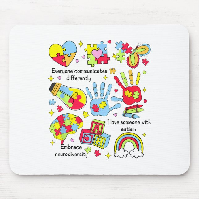 Everyone Communicates Differently1  Mouse Pad (Front)