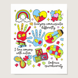 Everyone Communicates Differently Autism Month Aut Poster