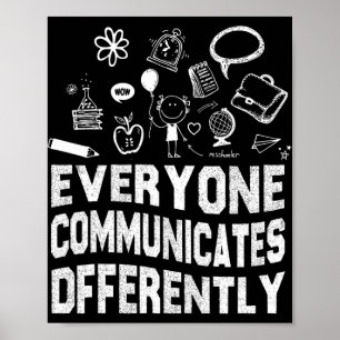 Everyone Communicates Differently Special Educatio Poster