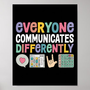 Everyone Communicates Differently Special Educatio Poster