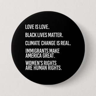 Everyone deserves human rights and climate change button