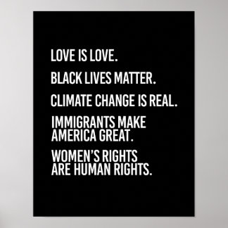 Everyone deserves human rights and climate change  poster