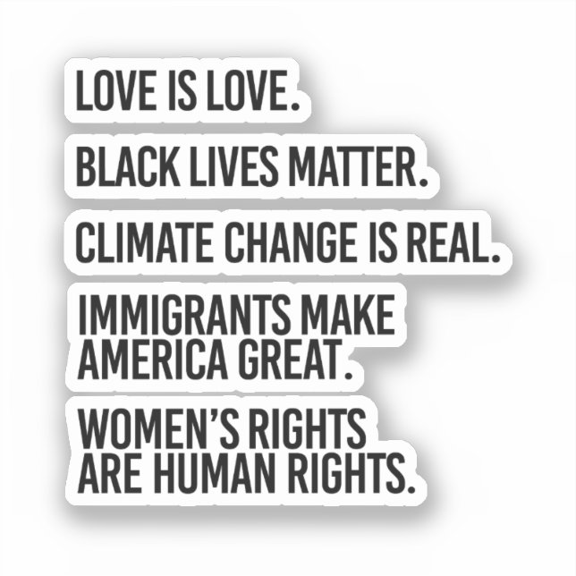 Everyone deserves human rights sticker (Front)