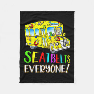 Everyone Fun Magic School Bus Driver Job Pride Fleece Blanket