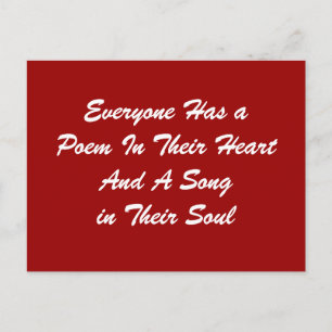 Everyone Has a Poem Postcard