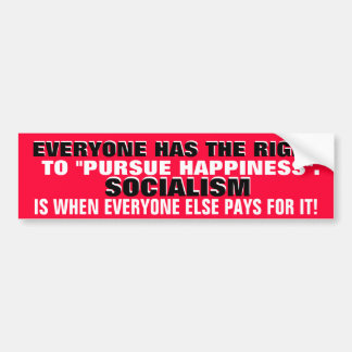 EVERYONE HAS THE RIGHT TO PURSUE HAPPINESS. BUMPER STICKER