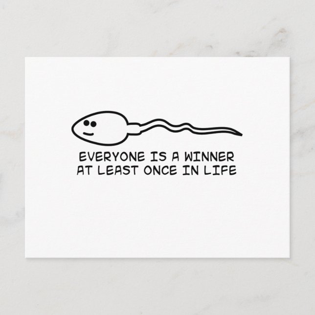 Everyone is a winner at least once! postcard (Front)