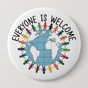 Everyone is welcome  button