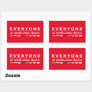Everyone is welcome here All Are Welcome Here Rectangular Sticker