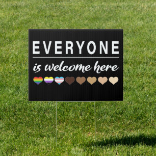 Everyone is welcome here All Are Welcome Here Sign