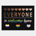 Everyone is welcome here All Are Welcome Here Sign | Zazzle