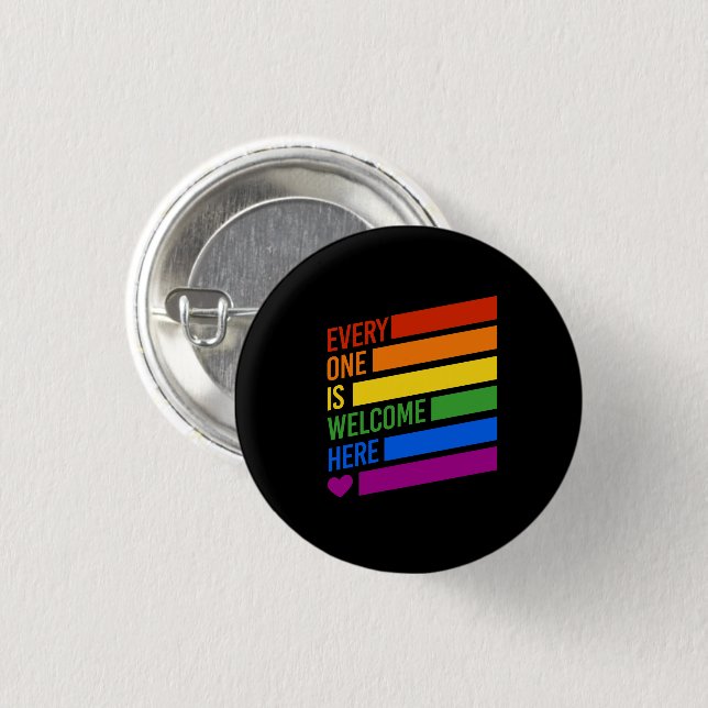 Everyone is Welcome Here Button (Front & Back)