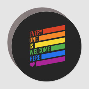 Everyone is Welcome Here Car Magnet
