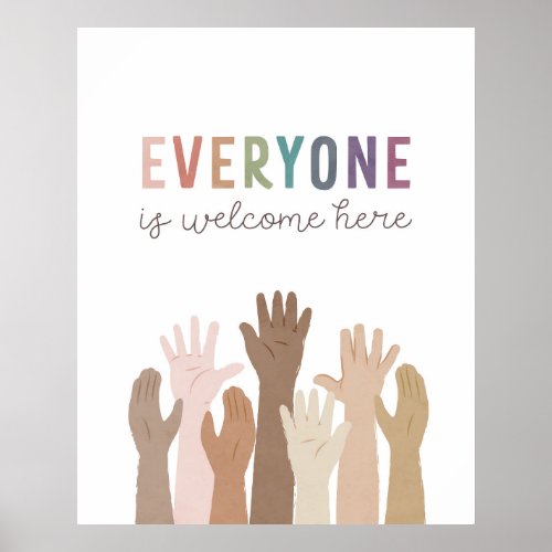 Everyone Is Welcome Here Classroom Decor