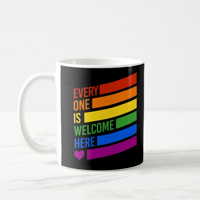 Everyone is Welcome Here Coffee Mug (Left)