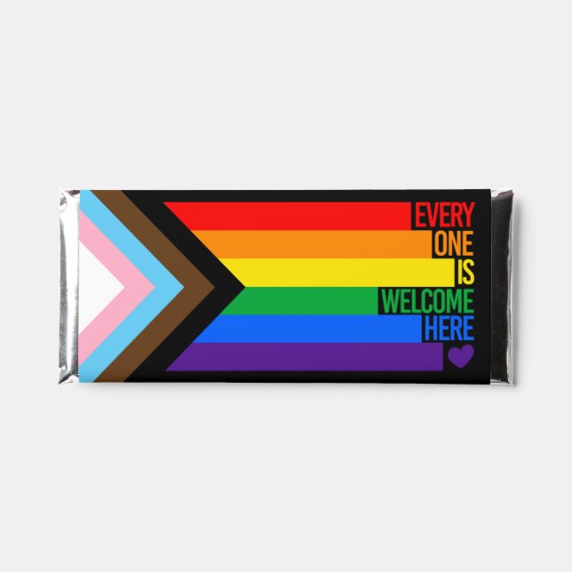 Everyone is welcome here Hershey Bar Favors (Front)