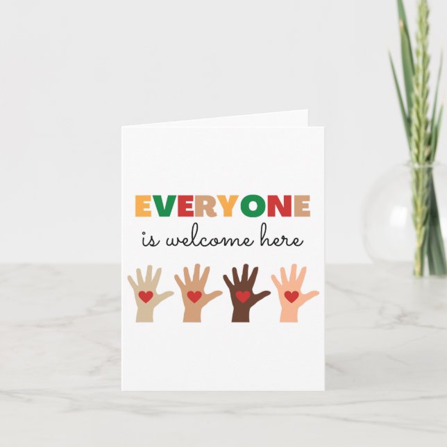 Everyone Is Welcome Here Idaho Teacher 11  Card (Front)
