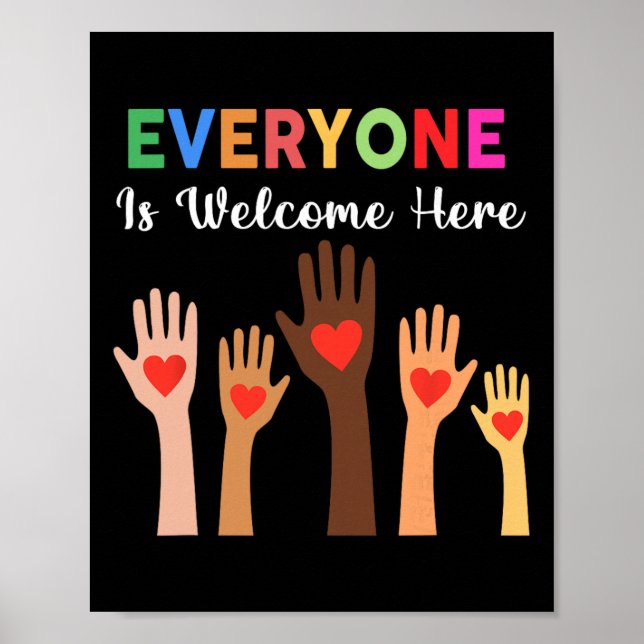 Everyone Is Welcome Here Idaho Teacher _1  Poster (Front)