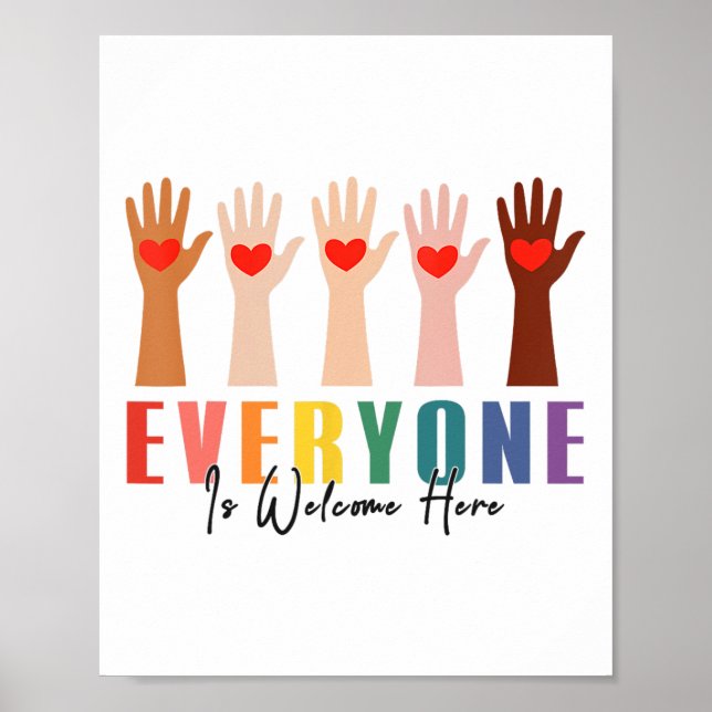 Everyone Is Welcome Here Idaho Teacher 24  Poster (Front)