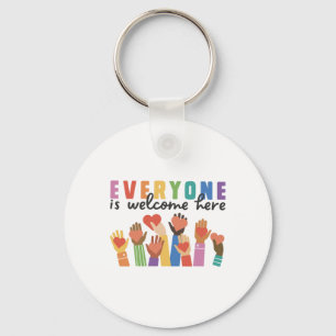 Everyone Is Welcome Here Idaho Teacher 25  Keychain
