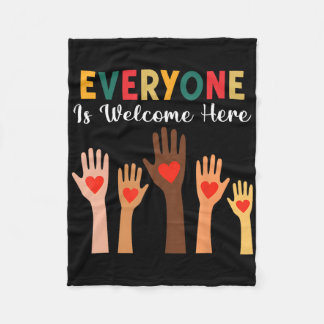 Everyone Is Welcome Here Idaho Teacher 35 Fleece Blanket