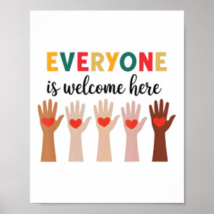 Everyone Is Welcome Here Idaho Teacher 46  Poster