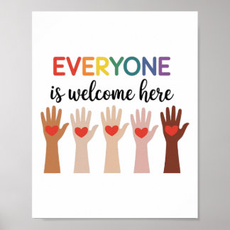 Everyone Is Welcome Here Idaho Teacher 4 Poster