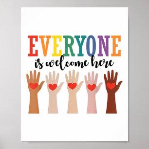 Everyone Is Welcome Here Idaho Teacher 56  Poster