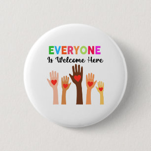 Everyone Is Welcome Here Idaho Teacher 60 Button